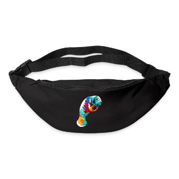 Sea cow polygon - Bum bag - black - Front