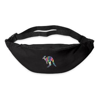 Kangourou Australie - Sac banane - noir - Devant