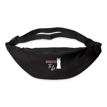 Braut Bride to be JGA Alpaka Hochzeit - Gürteltasche - Schwarz - Vorne