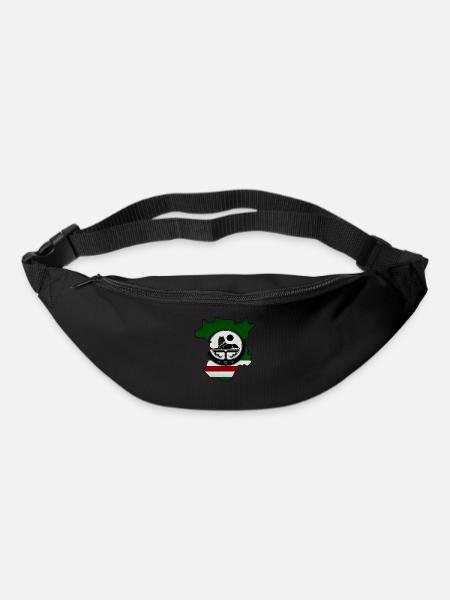 Carte de la Tchétchénie, drapeau tchétchène - Sac banane - noir
