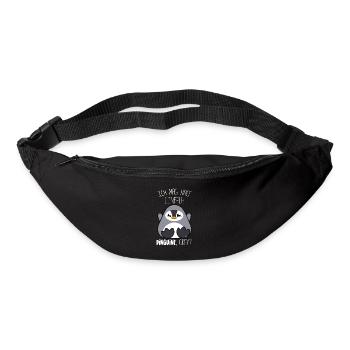 Pinguin Ich mag halt Pinguine Lustig - Gürteltasche - Schwarz - Vorne
