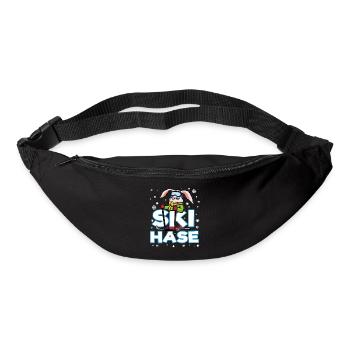 SKI HASE Skihase Schneehase Schnee Häschen - Gürteltasche - Schwarz - Vorne