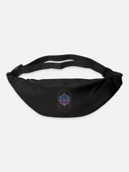 Spirituelle Lotusblume Namaste Yoga & Om - Gürteltasche - Schwarz