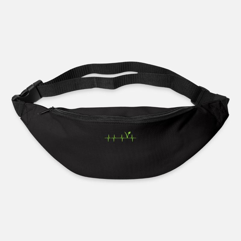 Vegan Heart Beat Pulse - Bum bag - black