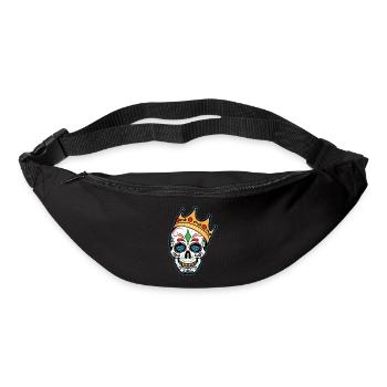 BIG Sugar Skull Old School Rap Rapper Hip Hop - Gürteltasche - Schwarz - Vorne