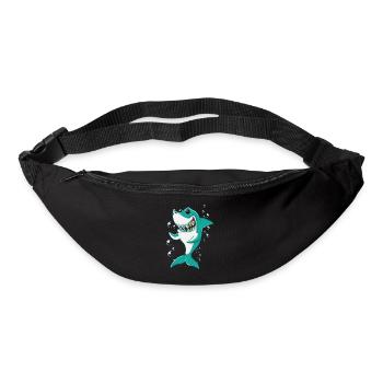Hai mit Zahnspange - Gürteltasche - Schwarz - Vorne