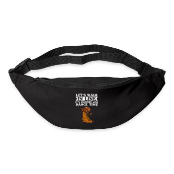 Line Dancing Geschenk I Country Line Dance - Gürteltasche - Schwarz - Vorne