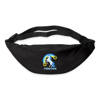 Judentum Einhorn Davidstern Jüdisch Juden - Gürteltasche - Schwarz - Vorne