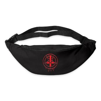 666 Cross T-Shirt Satan Devil Star Heath Devil - Bum bag - black - Front