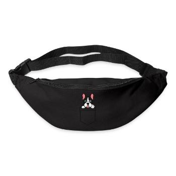 French Bulldog Französische Bulldogge Taschentier - Gürteltasche - Schwarz - Vorne