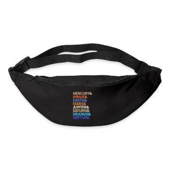 Planet Planeten Sonnensystem Milchstraße Geschenk - Gürteltasche - Schwarz - Vorne