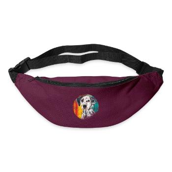 Amoureux des animaux dalmate - Sac banane - bordeaux  - Devant
