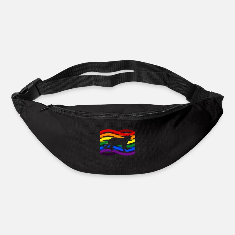 Arc-en-chat - Sac banane - noir