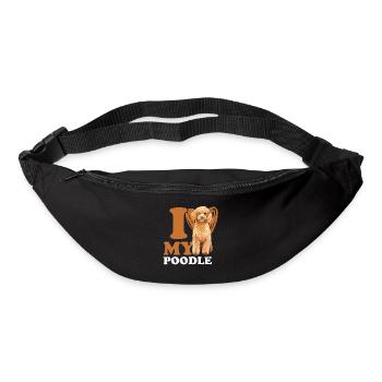 Coeur de caniche - Sac banane - noir - Devant