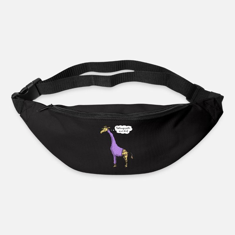 Giraffe Rollkragenpulli - Gürteltasche - Schwarz