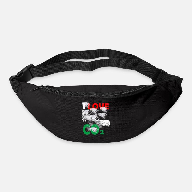 J'aime le CO2 - Sac banane - noir
