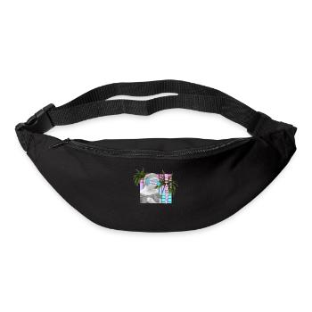 Alleine Vaporwave Statue Meme Geschenk. AntiSocial - Gürteltasche - Schwarz - Vorne