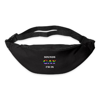 Cadeau Gay Pride - Sac banane - noir - Devant