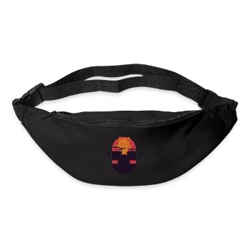 Katze spielt Schlagzeug Lustiges Schlagzeug Schlagzeug Drummer Geschenk - Gürteltasche - Schwarz - Vorne