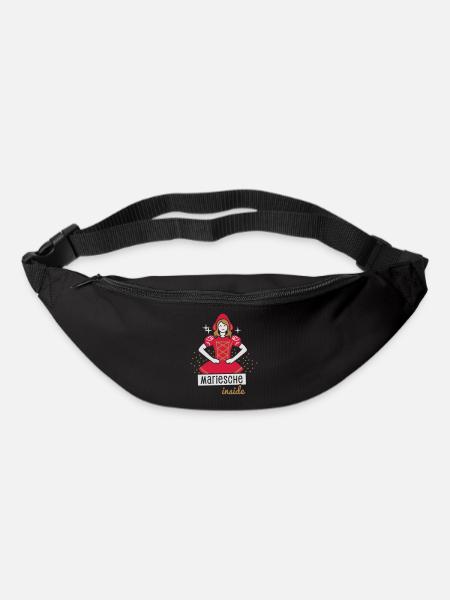 Fasching - Karneval - Garde - Tanzmarie - Text -3C - Gürteltasche - Schwarz