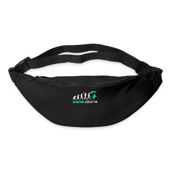 Fallschirmspringen Evolution Geschenk - Gürteltasche - Schwarz - Vorne