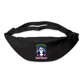 Be Happy Be Fearless Be Indepandant Panda Pun - Bum bag - black - Front