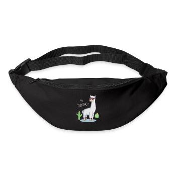 Funny Gift Lama No Problama Cactus Design - Gürteltasche - Schwarz - Vorne
