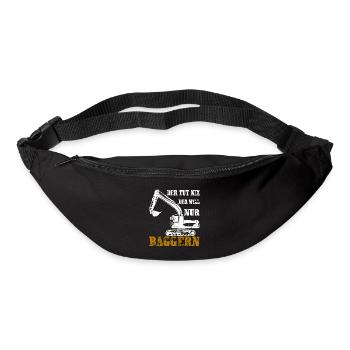 Der tut nix der will nur Bagger fahren Geschenk - Gürteltasche - Schwarz - Vorne