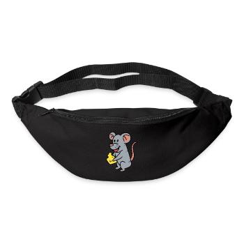 Mouse Cheese Rodent Mouse Hunger Pets Baby - Bum bag - black - Front
