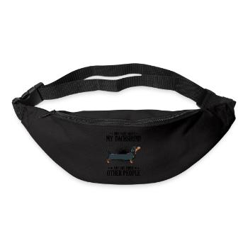 teckel - Sac banane - noir - Devant