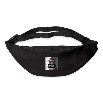 Waschbär Weihnachten Gefängnis Geschenk - Gürteltasche - Schwarz - Vorne