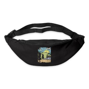 Vintage Muir Woods Hiking Gift Design Mountain - Bum bag - black - Front