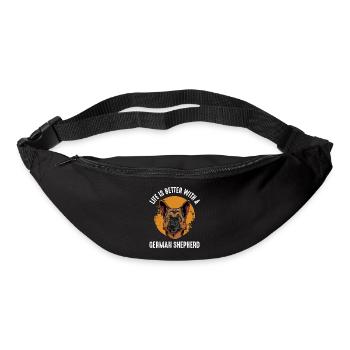Leben ist Besser Mit Deutschem Schäferhund - Gürteltasche - Schwarz - Vorne