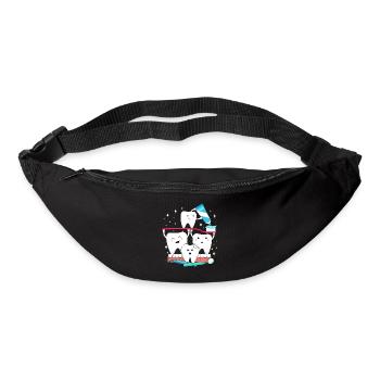 Mens Funny Tooth Dentist Teeth - Gürteltasche - Schwarz - Vorne