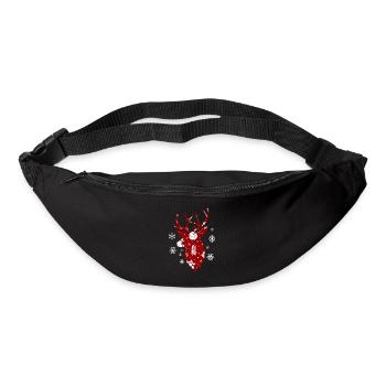 Christmas - Reindeer Design - Bum bag - black - Front