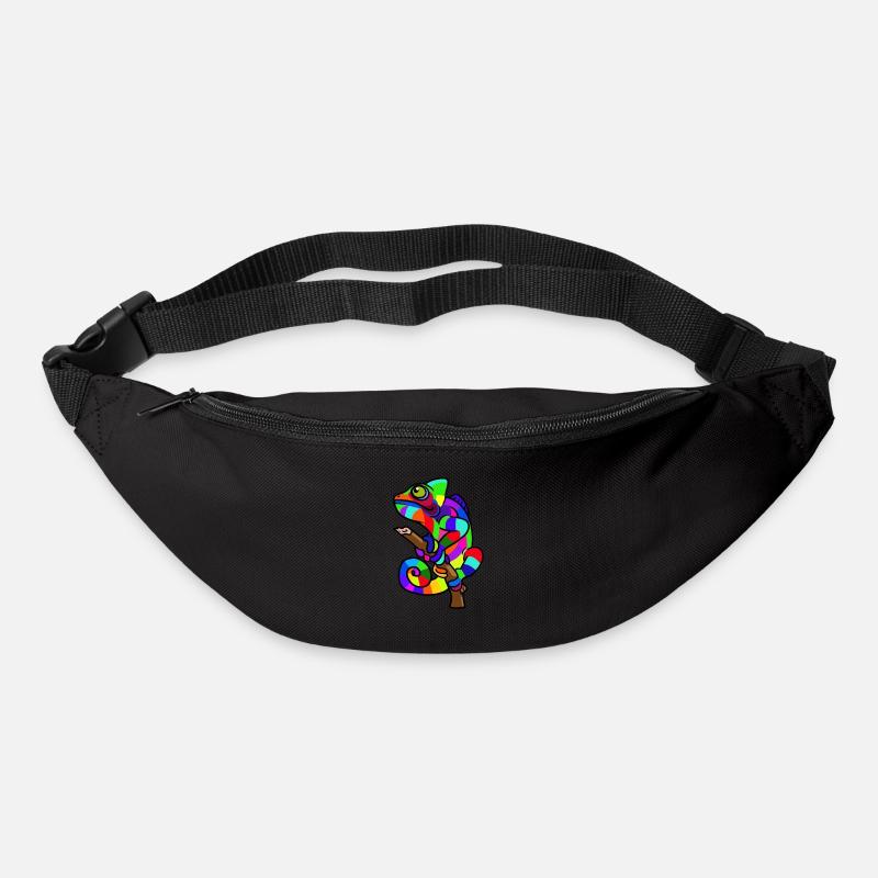 Gecko reptile chameleon - Bum bag - black
