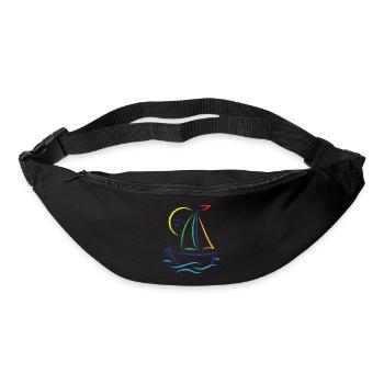 Voilier bateau sport bateau voile voilier - Sac banane - noir - Devant