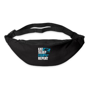 Eat sleep fish repetition - Bum bag - black - Front