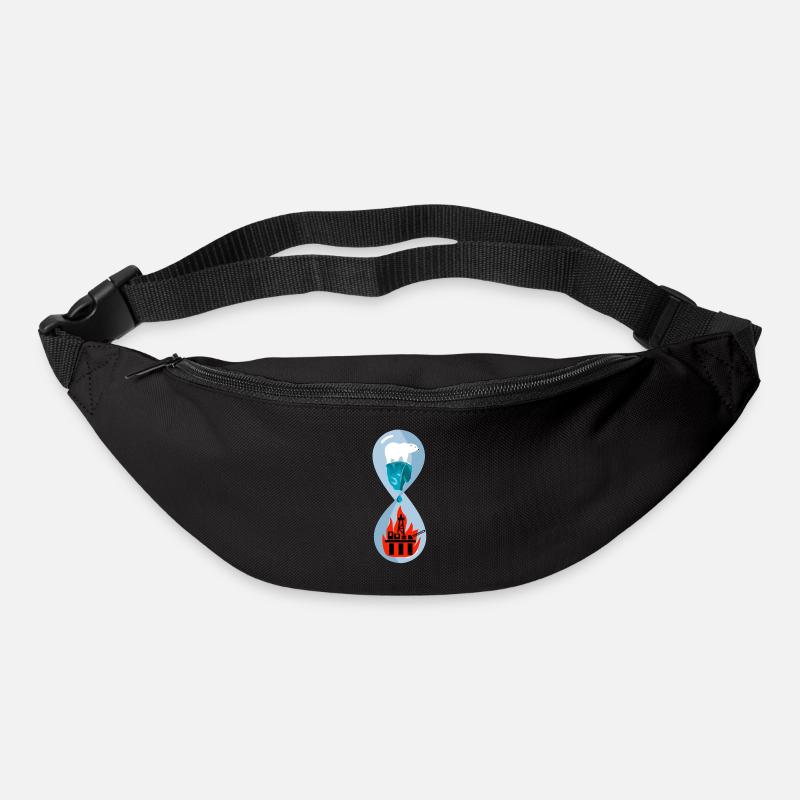 Polar bear climate climate change - Bum bag - black