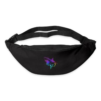 Umriss Hai bunt - Gürteltasche - Schwarz - Vorne