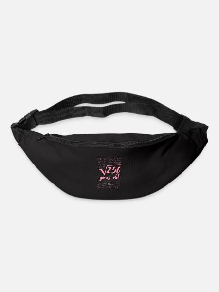 16 year old 16th birthday root from 256 math - Bum bag - black