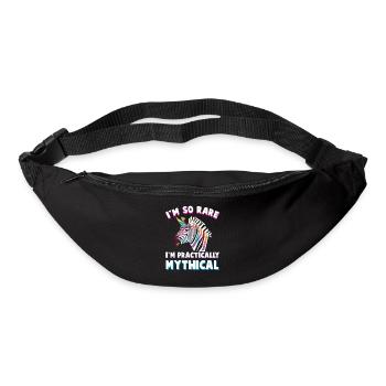 Behinderung Handicap Buntes Zebra Einhorn - Gürteltasche - Schwarz - Vorne