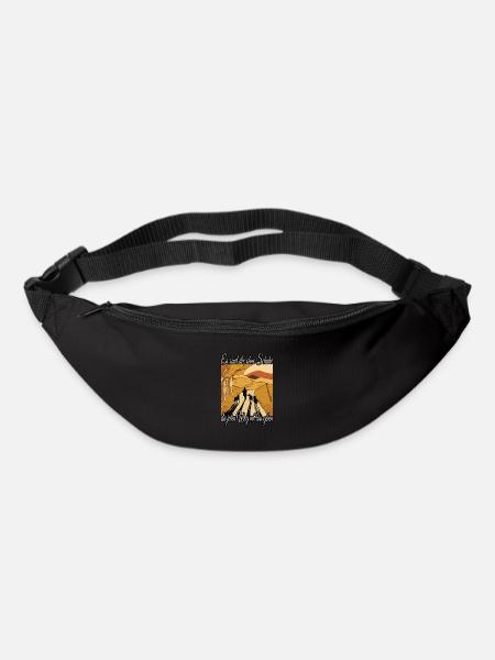 never walk alone dog - Gürteltasche - Schwarz