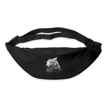 Wolf, wolf's head and the Harz - Bum bag - black - Front