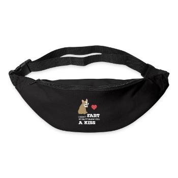 Ich habe nicht furzen, mein Hintern hat dir einen Kuss geblasen, Frenchie - Gürteltasche - Schwarz - Vorne