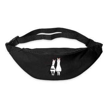 Team Braut Alpaca Lama Alpaka JGA Party Geschenk - Gürteltasche - Schwarz - Vorne
