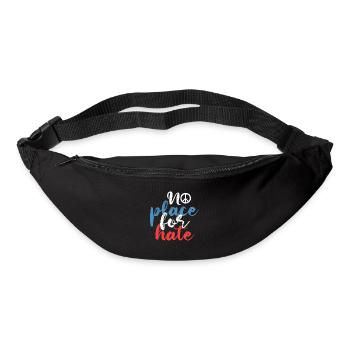 No Place For Hate Peace Hippie Respekt Geschenk - Gürteltasche - Schwarz - Vorne