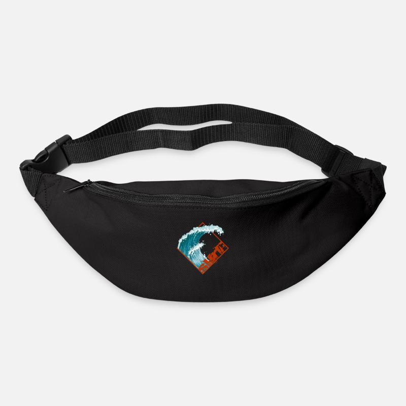 Surfeurs surfeurs surfeurs - Sac banane - noir