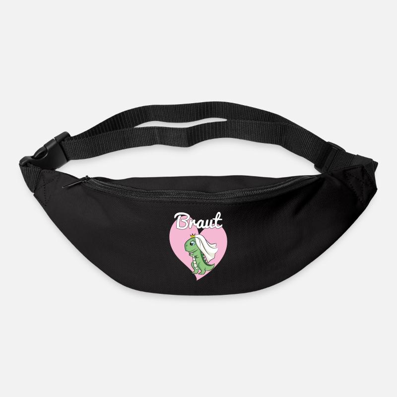 Braut Bride to be JGA Dino Dinosaurier Geschenk - Gürteltasche - Schwarz
