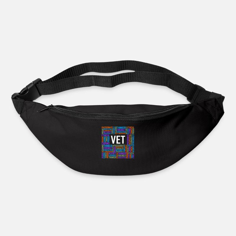 Tierarzt-Wörter - Gürteltasche - Schwarz
